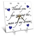3dRose Thank You for Raising The Man of My Dreams Marineblau – Schreibtisch-Uhr, 6 von 6 (DC 224042 _ 1)