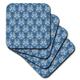3dRose Gorgeous French Country-Stil Blumen Muster in Dusty Soft Untersetzer, Set von 8 (CST 219105 _ 2), blau, set-of-8-soft