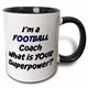 3dRose im eine Fußball Coach, was ist Ihre Super Power-Two Ton Tasse, Keramik, Schwarz, 10,2 x 7,62 x 9,52 cm