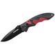 Schrade Erwachsene Einhandmesser, Stahl AUS8, rostfrei, beschichtet, Klingensperre, Aluminium-Griffschalen, rote Gummieinlagen Klappmesser-Sure-Lock Folding Knife (Red Rubber Inserts) -Klingenlänge: 9,25 cm, mehrfarbig One Size