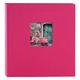 Goldbuch Fotoalbum mit Fensterausschnitt, Bella Vista, 30 x 31 cm, 60 schwarze Seiten mit Pergamin-Trennblättern, Leinen, Pink, 27978