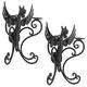 Design Toscano SP9803 Burgdrachen Wandleuchter 2-er Set, Cast Iron, schwarz, 20.5 x 24 x 40.5 cm