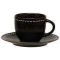 Avet Spain-Set Teetassen mit Untertasse, Steingut 8.8x8.8x7.5 cm braun