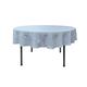 La Leinen Popeline Runde Tischdecke, Polyester, Hellblau, 72-inches