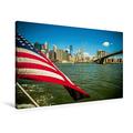 Calvendo Premium Textil-Leinwand 90 cm x 60 cm Quer, Ein Motiv aus Dem Kalender Stadtansichten New York | Wandbild, Bild auf Keilrahmen, Fertigbild auf Auf Dem East River Orte Orte