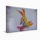 Calvendo Premium Textil-Leinwand 45 cm x 30 cm Quer Fliegender Hase | Wandbild, Bild auf Keilrahmen, Fertigbild auf Echter Leinwand, Leinwanddruck Kunst