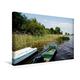 Calvendo Premium Textil-Leinwand 45 cm x 30 cm Quer, Boote am Ufer vom Hohennauener See | Wandbild, Bild auf Keilrahmen, Fertigbild auf Echter Leinwand. See (Havelland, Deutschland) Natur Natur