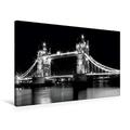 Calvendo Premium Textil-Leinwand 75 cm x 50 cm Quer, London Tower Bridge bei Nacht | Wandbild, Bild auf Keilrahmen, Fertigbild auf Echter Leinwand, Leinwanddruck: Klassische Urbane Szene Orte Orte