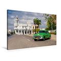 Calvendo Premium Textil-Leinwand 90 cm x 60 cm Quer, Cuba Cars | Wandbild, Bild auf Keilrahmen, Fertigbild auf Echter Leinwand, Leinwanddruck Orte Orte