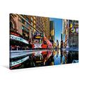 Calvendo Premium Textil-Leinwand 75 cm x 50 cm Quer, New York Times Square | Wandbild, Bild auf Keilrahmen, Fertigbild auf Echter Leinwand, Leinwanddruck: Stadtrundfahrt durch New York Orte Orte