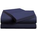 Superior 1500 Serie Solid Deep Pocket Super Weich und knitterfrei Bed Sheet Set, 100% gebürstete Mikrofaser, Marineblau, King, 4-teilig