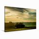 Calvendo Premium Textil-Leinwand 90 cm x 60 cm Quer Sonnenaufgang auf den Wiesen | Wandbild, Bild auf Keilrahmen, Fertigbild auf Echter Leinwand, Leinwanddruck Tiere Tiere