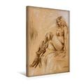 Calvendo Premium Textil-Leinwand 30 cm x 45 cm hoch, Girl in High Heels | Wandbild, Bild auf Keilrahmen, Fertigbild auf Echter Leinwand, Leinwanddruck: Erotik Pastellgemälde Menschen Menschen