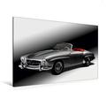 Calvendo Premium Textil-Leinwand 120 cm x 80 cm Quer, Mercedes Benz 190 SL - Bj. 1954 | Wandbild, Bild auf Keilrahmen, Fertigbild auf Echter Leinwand, Leinwanddruck Technologie Technologie