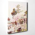 BIG Box Art Canvas Print 30 x 20 Inch (76 x 50 cm) Ella Du Cane Japanese Oriental A Tokyo Garden - Canvas Wall Art Picture Ready to Hang