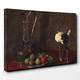 BIG Box Art Canvas Print 30 x 20 Inch (76 x 50 cm) Henri Fantin-Latour Still Life with Pansies (1) - Canvas Wall Art Picture Ready to Hang