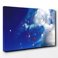 BIG Box Art Canvas Print 30 x 20 Inch (76 x 50 cm) Red Dice and Deck of Cards - Canvas Wall Art Picture Ready to Hang