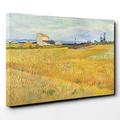 BIG Canvas Print 20 x 14 Inch (50 x 35 cm) Vincent Van Gogh Wheatfield Under Thunderclouds - Canvas Wall Art Picture Ready to Hang