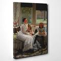 BIG Box Art Canvas Print 30 x 20 Inch (76 x 50 cm) James Tissot On The Thames - Canvas Wall Art Picture Ready to Hang