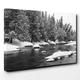 Big Box Art Canvas Print 20 x 14 Inch (50 x 35 cm) Landscape Winter Forest & Lake - Canvas Wall Art Picture Ready to Hang