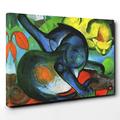 Leinwandbild 61 x 40,6 cm (60 x 40 cm) Franz Marc gelb Pferde – Leinwand Wandbild Bild fertig zum Aufhängen