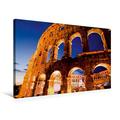 Calvendo Premium Textil-Leinwand 75 cm x 50 cm Quer, Ein dramatischer Blick auf Das Amphitheater in Pula, Kroatien | Wandbild, Bild auf Keilrahmen, Fertigbild kroatische Sehenswürdigkeit Orte Orte