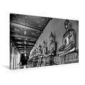 Calvendo Premium Textil-Leinwand 90 cm x 60 cm Quer, Buddha Statuen im Wat Pho | Wandbild, Bild auf Keilrahmen, Fertigbild auf Echter Leinwand, Leinwanddruck Orte Orte
