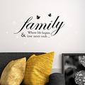 Wallflexi Dekorationen Swarovski Kristall & Familie Zitate Wand Sticker Wohndeko Dekor, bunt