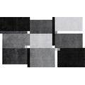 wash+dry Living Squares Black Fußmatte Acryl grau 70 x 120 x 0.9 cm