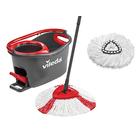 Vileda Turbo EasyWring & Clean Komplett-Set, Wischmop und Eimer sowie extra Classic Ersatzkopf