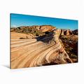 Premium Textil-Leinwand 120 cm x 80 cm Quer Fire Wave im Valley of Fire State Park, Nevada | Wandbild, Bild auf Keilrahmen, Fertigbild auf Echter Leinwand, Leinwanddruck