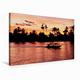 Calvendo Premium Textil-Leinwand 75 cm x 50 cm Quer Evening Light Over Don Khon Island, Laos | Wandbild, Bild auf Keilrahmen, Fertigbild auf Echter Leinwand, Leinwanddruck