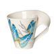 Villeroy & Boch NewWave Caffè Kaffeebecher Morpho Cypris, 300 ml, Höhe: 11 cm, Premium Porzellan, Blau