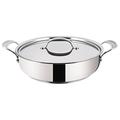 Tefal H80399 Jamie Oliver Premium Inox Induction Wave Servierpfanne mit Deckel (30 cm, antihaftbeschichtet) edelstahl