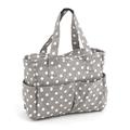 Hobbygift Value Collection: Craft Bag: Matt PVC: Grau Leinen Polka Dot, Baumwolle, Assorted, 12.5 x 39 x 35 cm