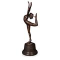 Arte Dal Mondo XN2245.01 Dancer mit Schlangen Skulptur Statue mit Marmor Basis, Bronze, 57 x 17,5 x 17,5 cm