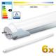 LEDVero 6x SMD LED Röhre 100 cm mit TÜV-Zertifizierung in neutralweiß - Leuchtstoffröhre T8 G13 Tube milchige Abdeckung - 16W, 1600lm- montagefertig