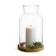 Sagaform Geschenkset Oak Windlicht, Glas, Transparent, 13 x 13 x 21.5 cm