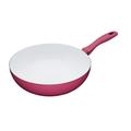 Kitchen Craft Colourworks Antihaft-Keramik induktionstauglichen Wok, Keramik, Rose, 48.5 x 33 x 9 cm