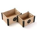 Versa Sterne, Set mit Boxen, Holz, Natur and Schwarz, 41x31x20cm