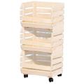 Kesper Kartoffel-& Obsthorde 58x80x34 aus Kiefernholz, Holz, beige/braun 58 x 80 x 34 cm