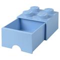 LEGO 4005 Brick 4 Knöpfe, 1 Schublade, stapelbar Aufbewahrungsbox, 4,7 l, hellblau, Plastik, Legion/Light Royal Blue, 25 x 25 x 18 cm