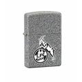 Zippo 1.FC Köln-Fussball-Club-Iron Stone-Gravur Sturmfeuerzeug, Chrom, Silber, 6 x 4 x 2 cm