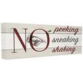 stupell-No Peeking kein, mit Humor Keilrahmen Wandbild, 24 x 10 x 1,5