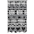 Spirella PEVA Ikat Black/White 180x200 cm Duschvorhang, Plastik, schwarz-weiß, 180 x 200 cm,