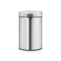 Brabantia Wandabfallbeh\x{00E4}lter newIcon mit Kunststoffeinsatz, 3 Liter, Edelstahl, matt Steel, 18.4 x 18.3 cm