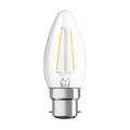 Osram LED Star Classic B Lampe, in Kerzenform mit B22d-Sockel, nicht dimmbar, Ersetzt 40 Watt, Filamentstil Klar, Warmweiß - 2700 Kelvin, 6er-Pack