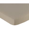 Briljant Home Jersey Spannbetttuch Stretch, Baumwoll-Mischgewebe, taupe, 90 x 220 x 30 cm