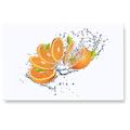 LANA KK Glasbild"” edler Kunstdruck hinter 6 mm starkem geschliffenem Sicherheitsglas (ESG), orange, 80 x 50 x 6 cm