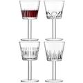 LSA International Tatra Weinkelch 310 ml transparent/Verschiedene Schnitte X 4, klar, Set 4